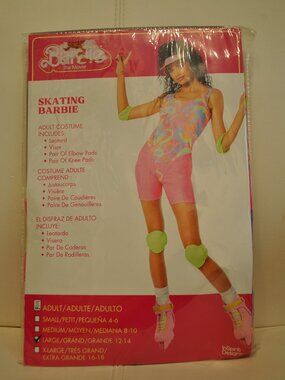 Skating Barbie Halloween Costume Adult Womens L 12-14 InSpirit NEW